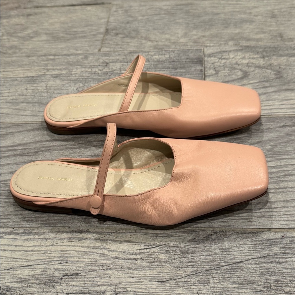 Mansur Gavriel pink square toe Mary Jane mules - Picture 4 of 8